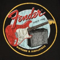 Lade das Bild in den Galerie-Viewer, Fender 1946 Guitars &amp; Amplifiers T-Shirt, Vintage Black - L
