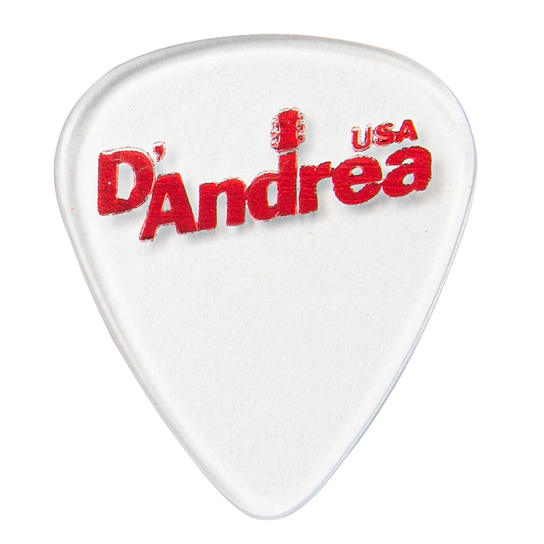 D'Andrea 351 Clear Acrylic Picks ~ 1.5mm ~ 6 Picks