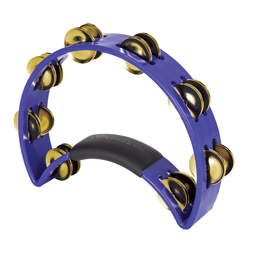 Rhythm Tech Original Tambourine ~ Polished Brass Jingles ~ Purple