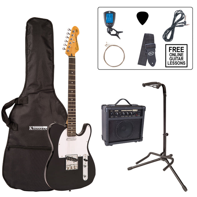 Encore E2 Electric Guitar Pack ~ Gloss Black