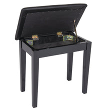 Lade das Bild in den Galerie-Viewer, Kinsman Piano Bench with Storage ~ Satin Black
