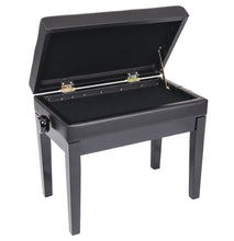 Lade das Bild in den Galerie-Viewer, Kinsman Deluxe Adjustable Piano Bench with Storage ~ Satin Black
