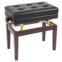 Lade das Bild in den Galerie-Viewer, Kinsman Deluxe Adjustable Piano Bench with Storage ~ Satin Rosewood
