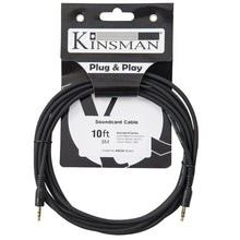 Lade das Bild in den Galerie-Viewer, Kinsman Standard Soundcard Cable ~ 3.5mm Stereo/3.5mm Stereo ~ 10ft/3m
