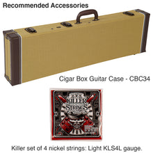 Lade das Bild in den Galerie-Viewer, Lace Cigar Box Electric Guitar ~ 4 String ~ Grizzly Bear
