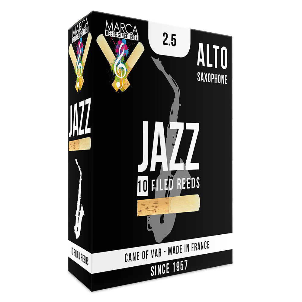 Marca Jazz Filed Reeds - 10 Pack - Alto Sax - 2.5