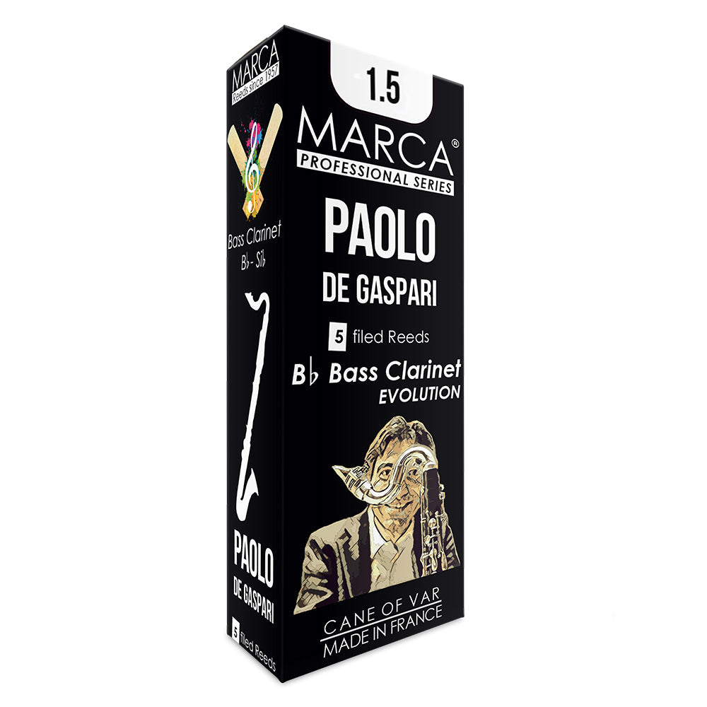 Marca Paolo De Gaspari Reeds ~ 5 Pack ~ Bass Clarinet ~ 1.5