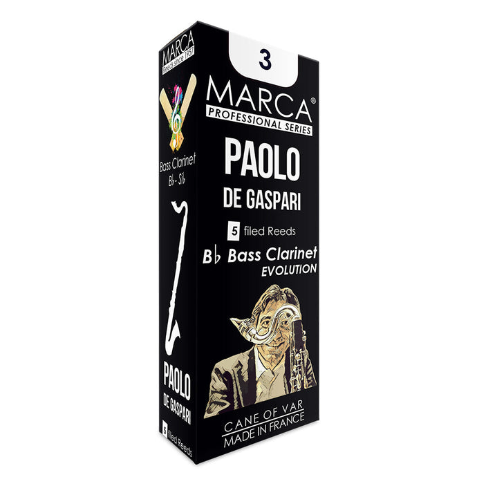 Marca Paolo De Gaspari Reeds ~ 5 Pack ~ Bass Clarinet ~ 3