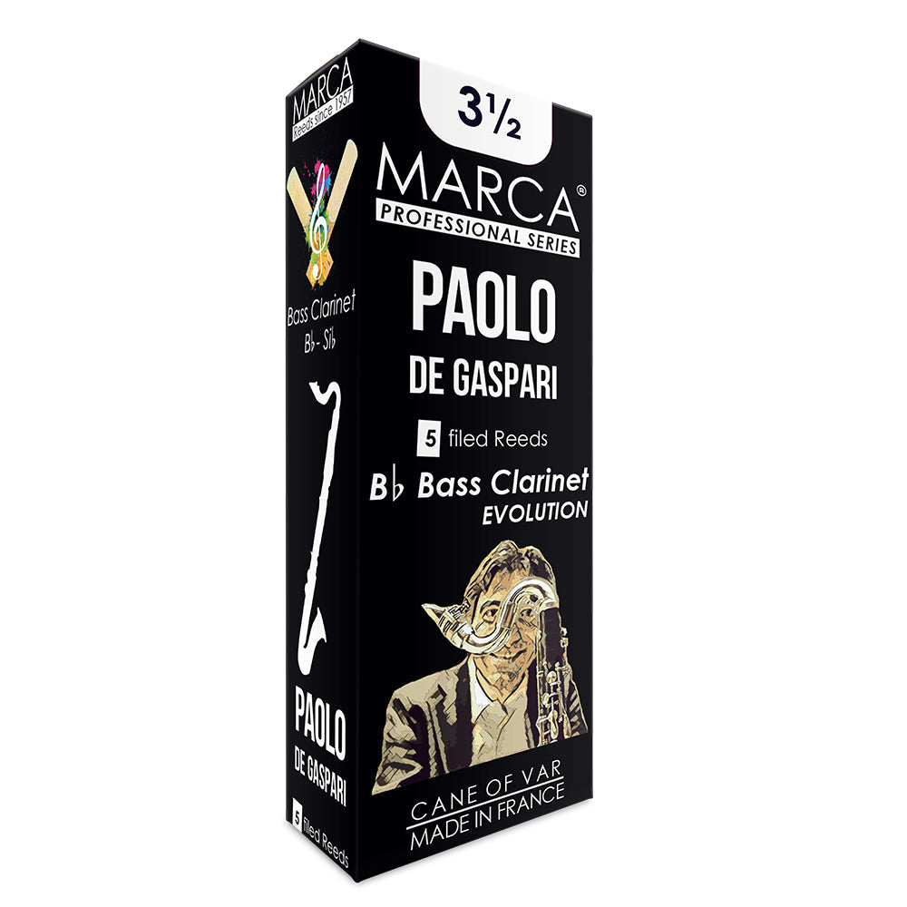 Marca Paolo De Gaspari Reeds ~ 5 Pack ~ Bass Clarinet ~ 3.5