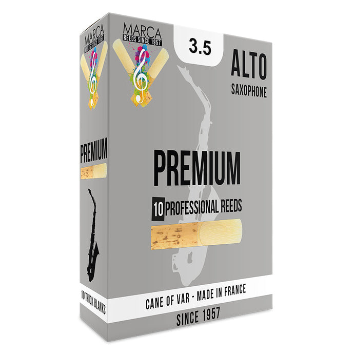 Marca Premium Reeds - 10 Pack - Alto Sax - 3.5