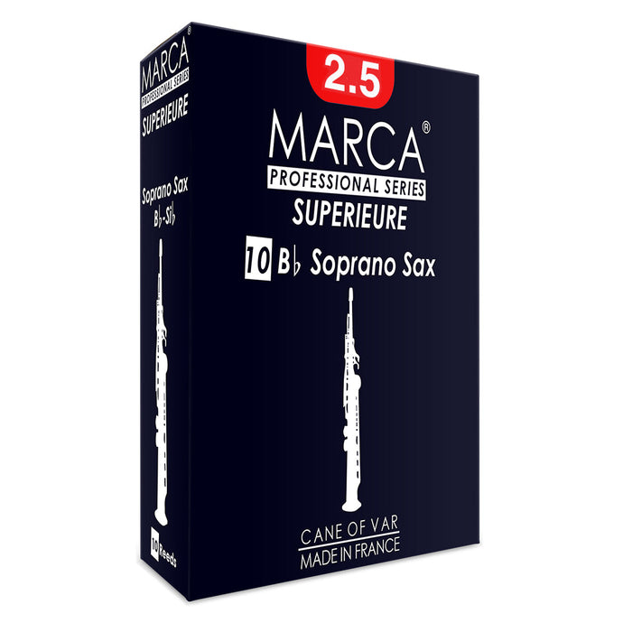 Marca Superieure Reeds ~ 10 Pack ~ Soprano Sax ~ 2.5