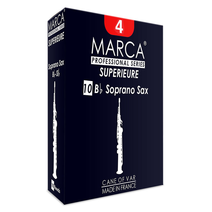 Marca Superieure Reeds ~ 10 Pack ~ Soprano Sax ~ 4