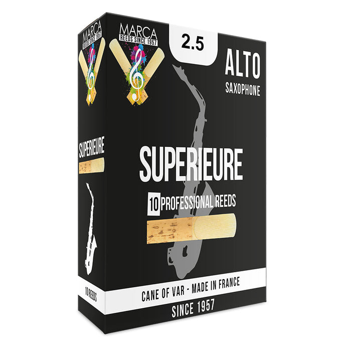 Marca Superieure Reeds ~ 10 Pack ~ Alto Sax ~ 2.5