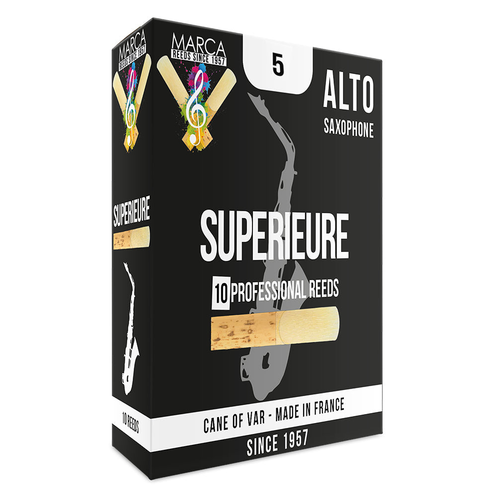 Marca Superieure Reeds ~ 10 Pack ~ Alto Sax ~ 5