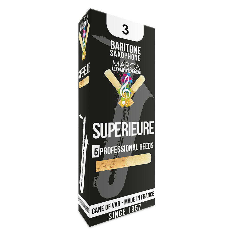 Marca Superieure Reeds ~ 5 Pack ~ Baritone Sax ~ 3