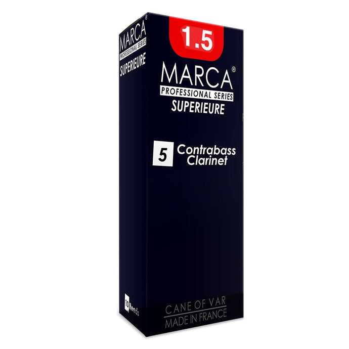 Marca Superieure Reeds ~ 5 Pack ~ Contrabass Clarinet ~ 1.5