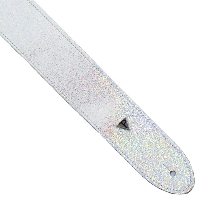 Perri's Spotlight Guitar Strap ~ Holographic Pearl Leather