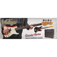 Lade das Bild in den Galerie-Viewer, Vintage V40 Coaster Series Bass Guitar Pack ~ Boulevard Black
