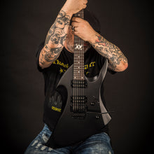 Lade das Bild in den Galerie-Viewer, Vintage VMX Series WARP Electric Guitar ~ Satin Black
