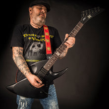 Lade das Bild in den Galerie-Viewer, Vintage VMX Series WARP Electric Guitar ~ Satin Black
