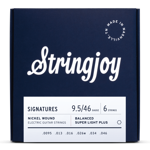 Stringjoy Signatures | Balanced Super Light Plus Gauge (9.5-46) Nickel Wound Electric Guitar Strings