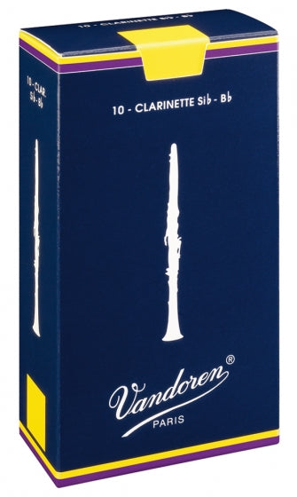 Vandoren Bb Clarinet Reeds 5 Traditional (10 Box)