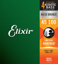Lade das Bild in den Galerie-Viewer, Elixir E14502 Acoustic Bass 45-100 Set
