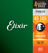 Lade das Bild in den Galerie-Viewer, Elixir E14677 Stainless Stl 45-105 Bass Set
