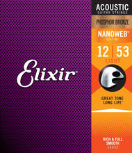 Lade das Bild in den Galerie-Viewer, Elixir E16052 Nano Pb Acoustic 012-053 Light Set
