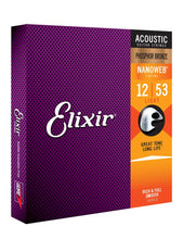 Lade das Bild in den Galerie-Viewer, Elixir E16052 Nano Pb Acoustic 012-053 Light Set

