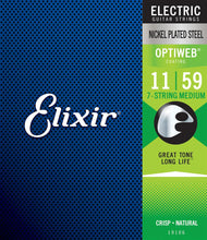 Load image into Gallery viewer, Elixir E19106 Optiweb Elec 7 Str Medium 11-59 Set
