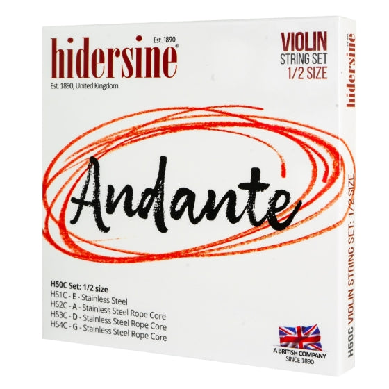 Hidersine Andante Violin String Set 1/2