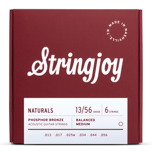 Stringjoy Naturals | Medium Gauge (13-56) Phosphor Bronze Acoustic Guitar Strings