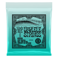 Load image into Gallery viewer, Ernie Ball Concert/ Soprano Nylon Ballend Uke Set Blk

