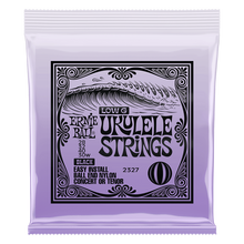 Load image into Gallery viewer, Ernie Ball Concert/ Tenor Nylon Ballend Uke Set Black Wound G
