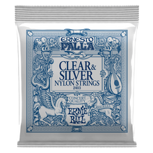Lade das Bild in den Galerie-Viewer, Ernie Ball Ep 2403 Nylon Clear&amp;Silver Set
