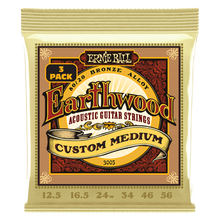 Lade das Bild in den Galerie-Viewer, Ernie Ball Ew 80/20 Bronze Custom/Med 12.5-56 (3 Set Pack)
