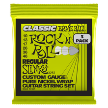Lade das Bild in den Galerie-Viewer, Ernie Ball Regular Slinky Classic Rnr 10-46 (3 Set Pack)
