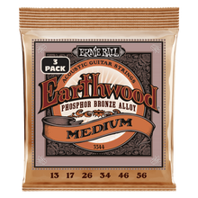 Lade das Bild in den Galerie-Viewer, Ernie Ball Ew Phos Bronze Med 13-56 (3 Set Pack)
