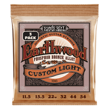 Lade das Bild in den Galerie-Viewer, Ernie Ball Ew Phos Bronze Custom Light 11.5 54 (3 Set Pack)
