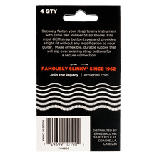Load image into Gallery viewer, Ernie Ball Strap Blocks 4 Pack Black &amp; Red
