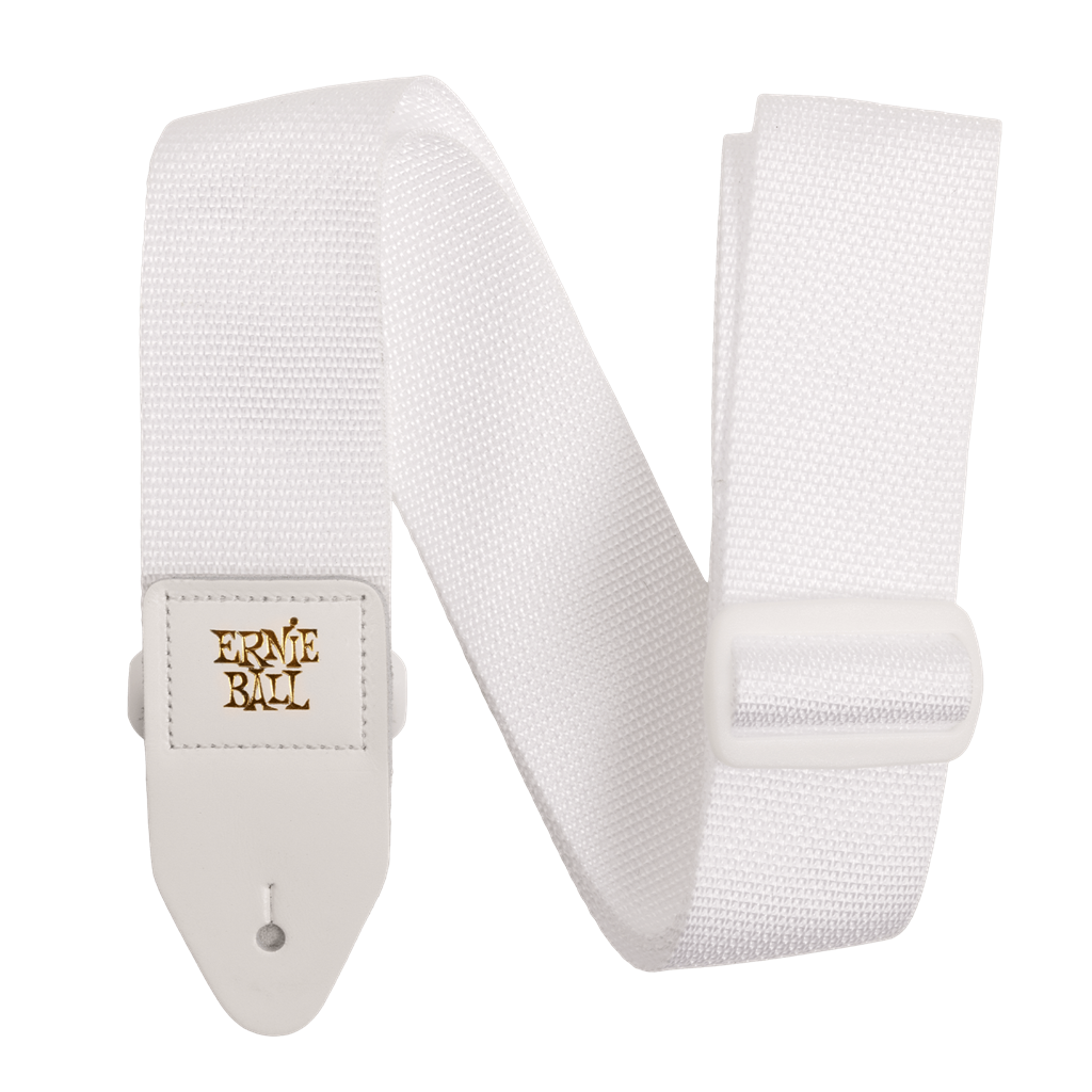 Ernie Ball Strap Polypro White & White