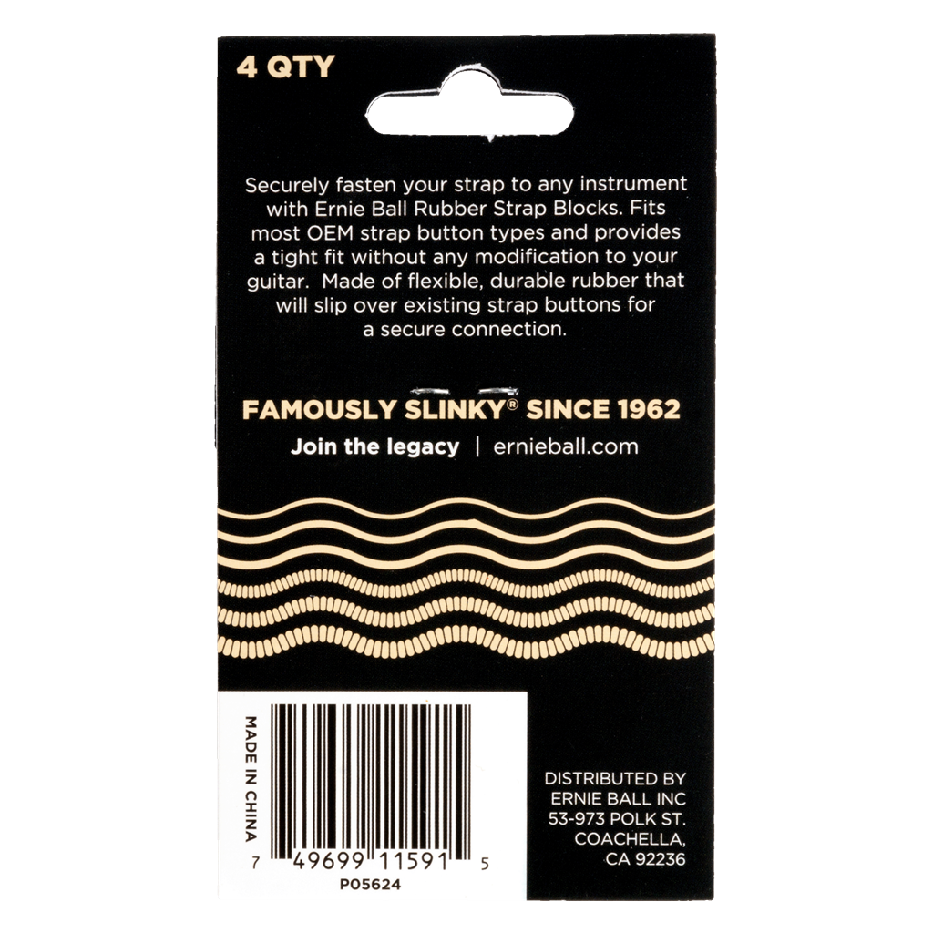 Ernie Ball Strap Blocks 4 Pack Cream