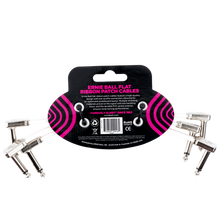 Lade das Bild in den Galerie-Viewer, Ernie Ball 6&quot; Flat Ribbon Patch Cable 3-Pack - White
