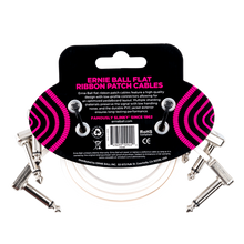 Lade das Bild in den Galerie-Viewer, Ernie Ball 12&quot; Flat Ribbon Patch Cable 3-Pack- White
