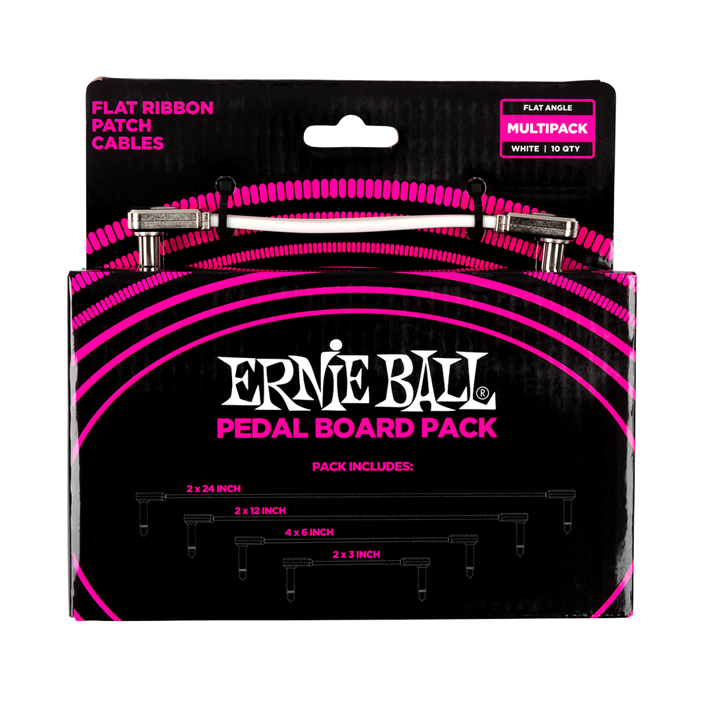 Ernie Ball Flat Ribbon Pedalboard Multi Pack - White