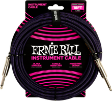 Lade das Bild in den Galerie-Viewer, Ernie Ball 18Ft Braided Straight-Straight Purple Black
