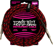 Lade das Bild in den Galerie-Viewer, Ernie Ball 25Ft Braided Straight-Straight Red Black
