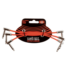 Load image into Gallery viewer, Ernie Ball 6" Flat Ribbon Patch Cable 3-Pack - Red
