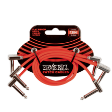 Load image into Gallery viewer, Ernie Ball 12" Flat Ribbon Patch Cable 3-Pack - Red
